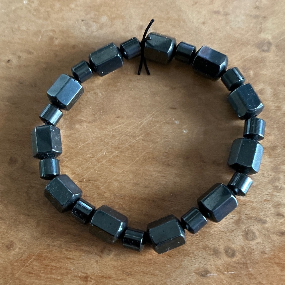 Gun Metal Stretch Bracelet
